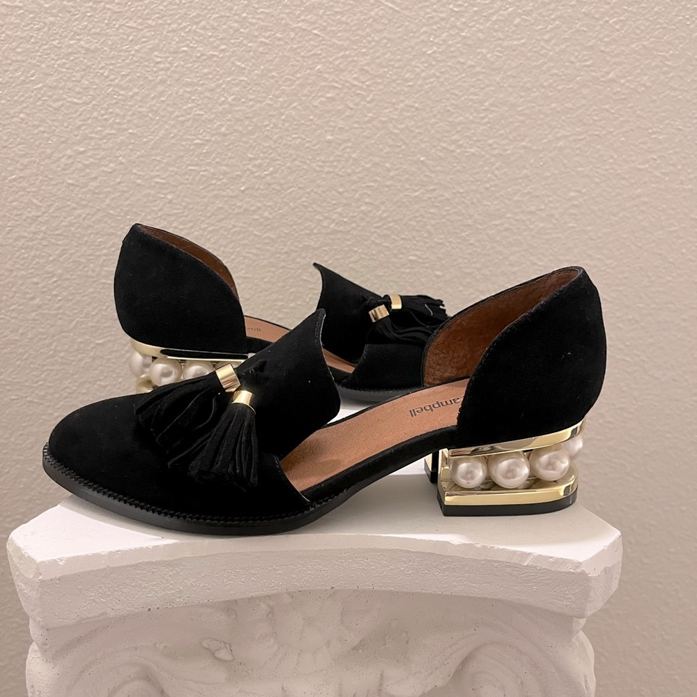 Pearl heeled loafers